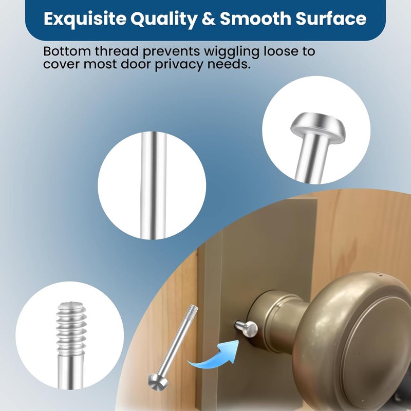 BANLIN 5 Pack Door Handle Privacy Pin Replacement Compatible with Emtek EMPP Series Closet & Hallway Doors Heavy Duty Stainless Steel Replacement Push Pin Door Lock for Bathroom, Bedroom and Interior Doors - Image 4